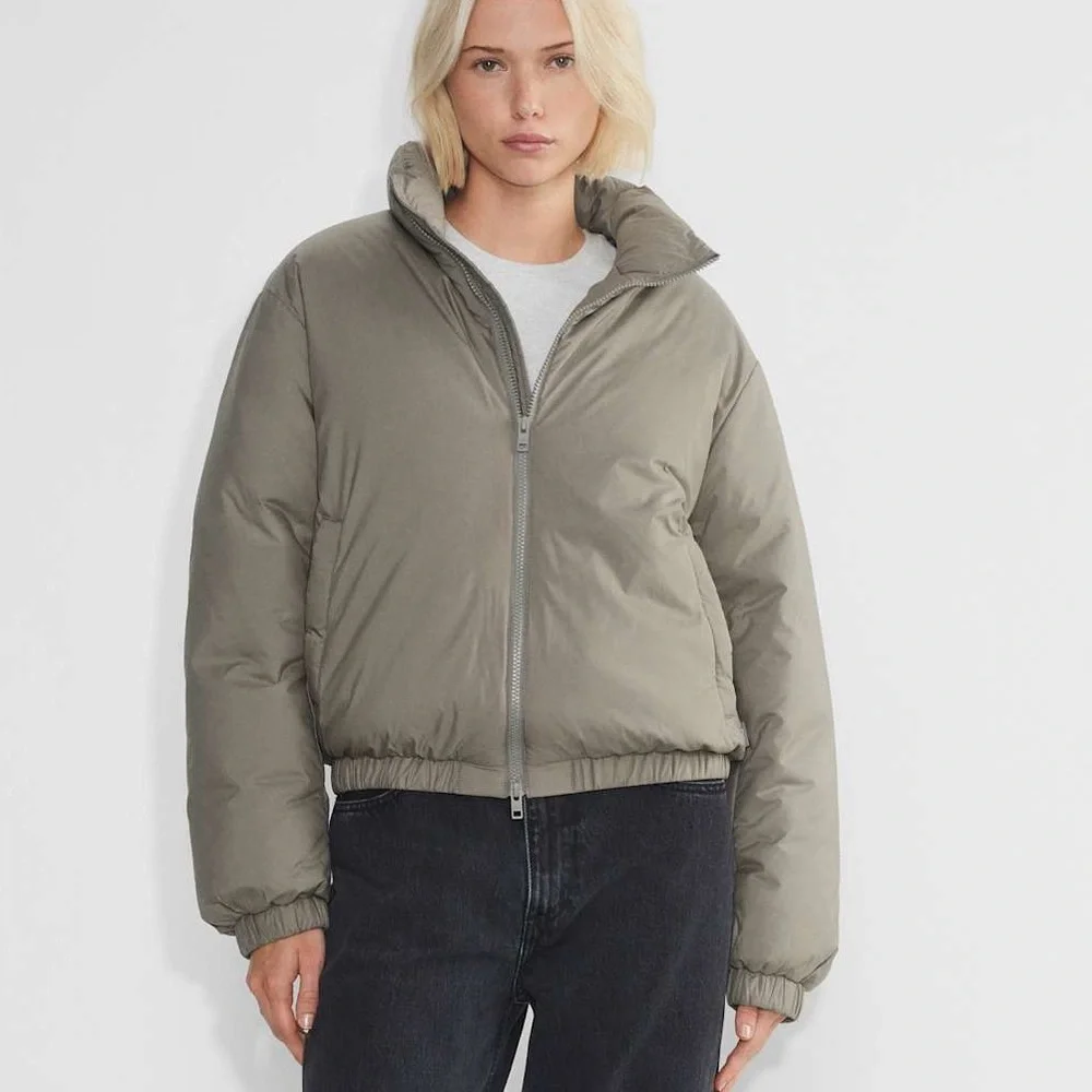 Aritzia Chelsea Taupe Jacket puffer - Picture 2 of 8